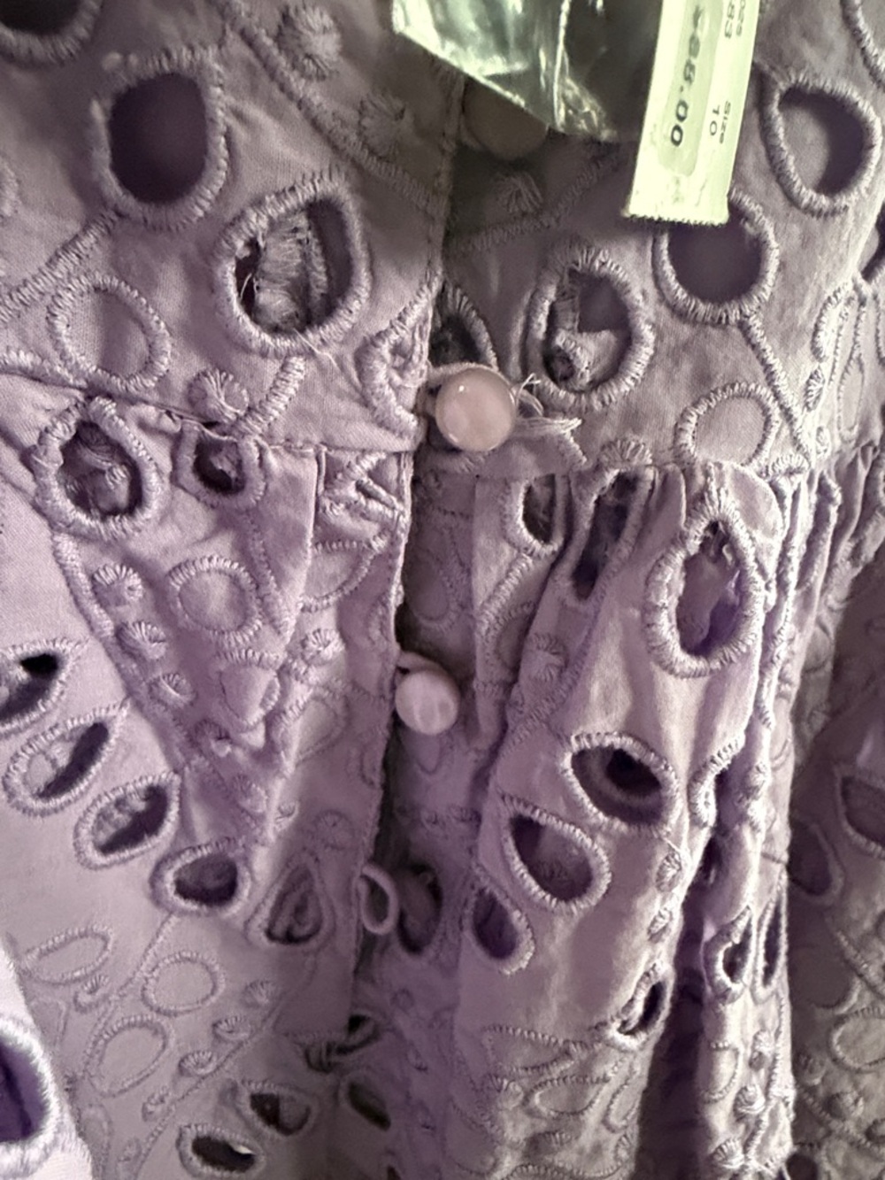 J. Crew Lavender Eyelet Tie-Shoulder Peplum Camisole - Picture 3 of 6